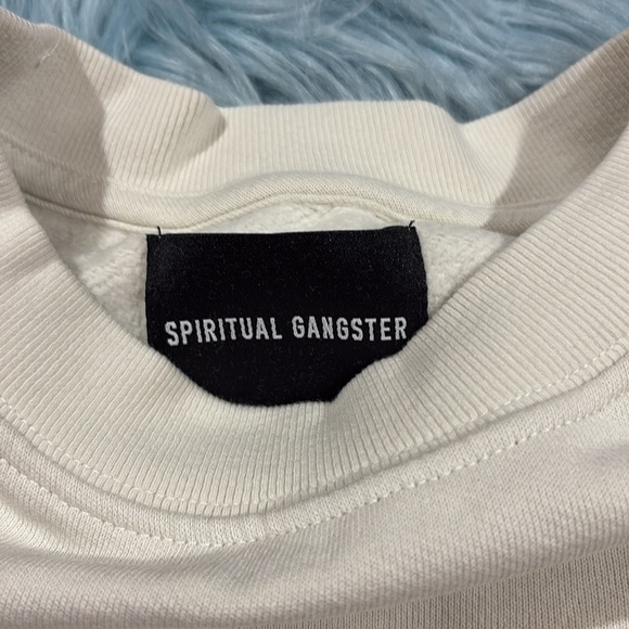 NWT Spiritual Gangster Off White Monogram Classic Crew Sweatshirt - Picture 3 of 10